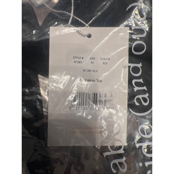 Andie Swim Black The Caicos Top Swimsuit NWT Size Medium - Picture 4 of 4